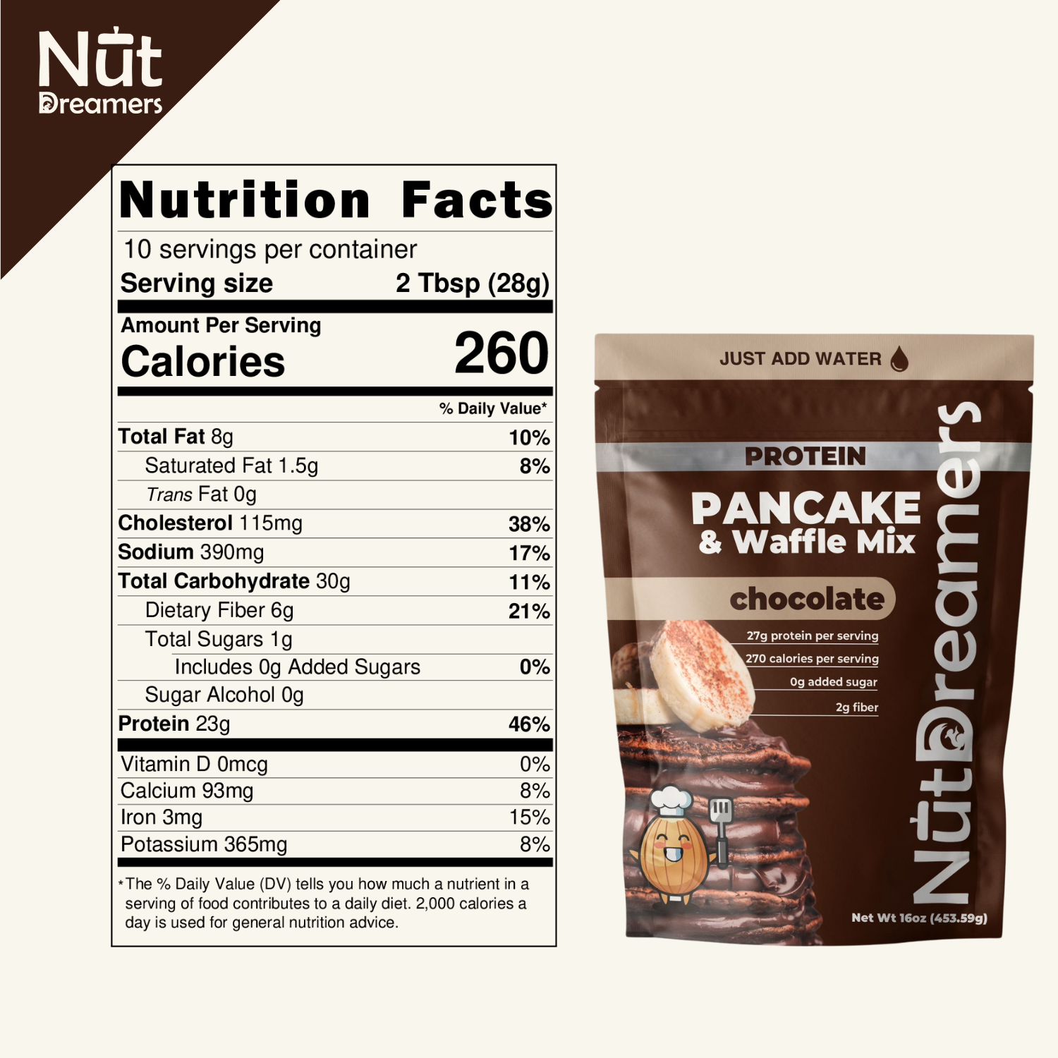 Chocolate Protein Pancake & Waffle Mix